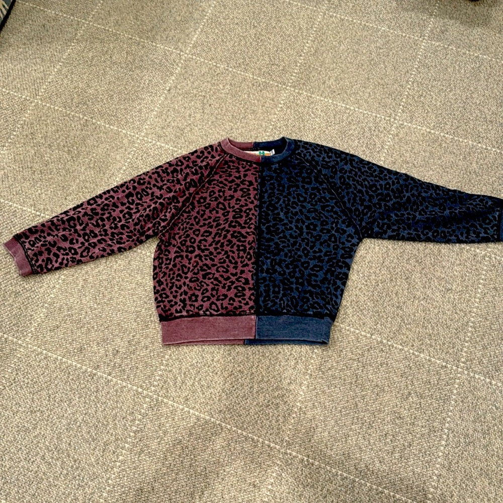 Vintage Havana leopard sweatshirt girls Large (14)